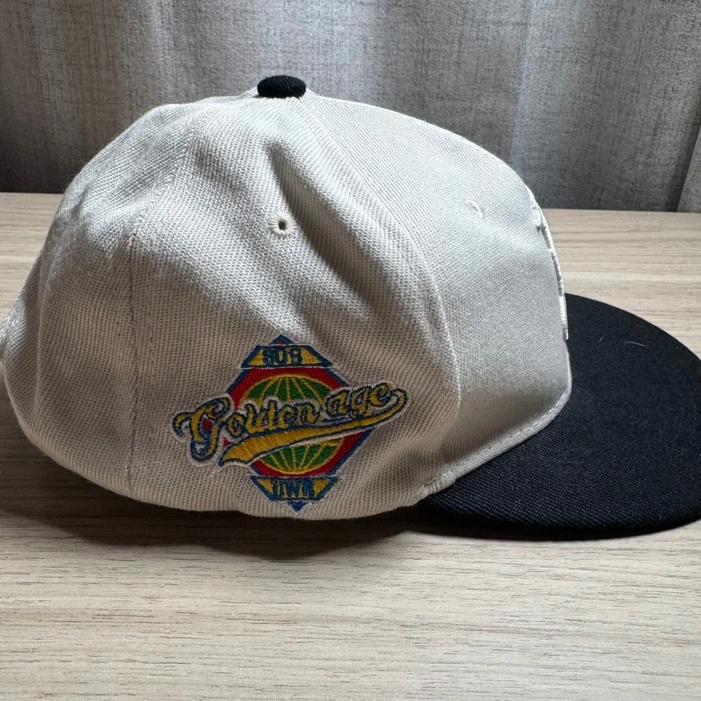 Golden Age Town Snapback Hat Unisex OSFM Cream Good Embroidered Old English R